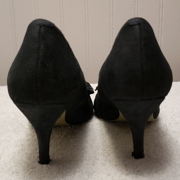 Enzo Angionlini dark blue suede heels, 5.5 - Picture 9 of 11
